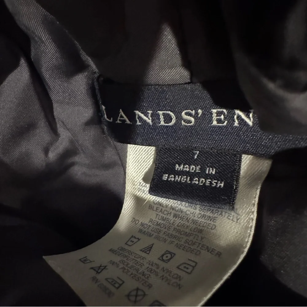 Lands' End Kids Black Cargo Pants